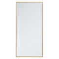 Elegant Decor Metal Frame Rectangle Mirror 18 Inch In Brass MR41836BR